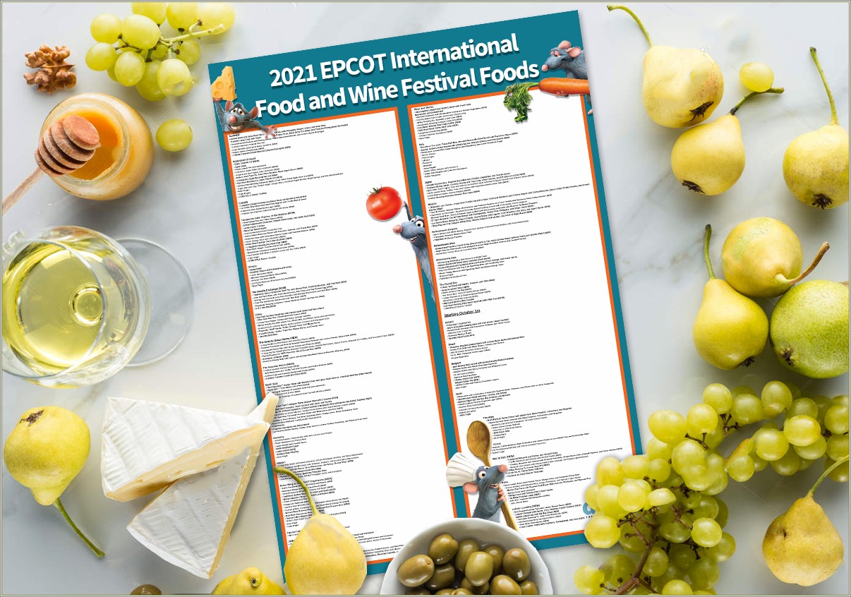 Food Festival Price List Template Free