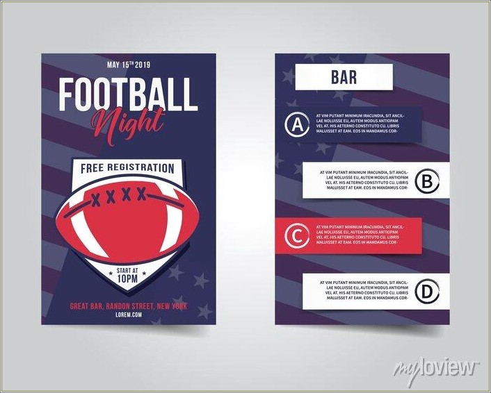 Football 2019 Party Flyer Template Free