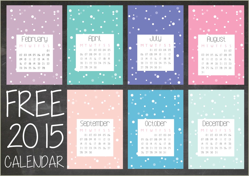 Free 2014 And 2015 Calendar Template