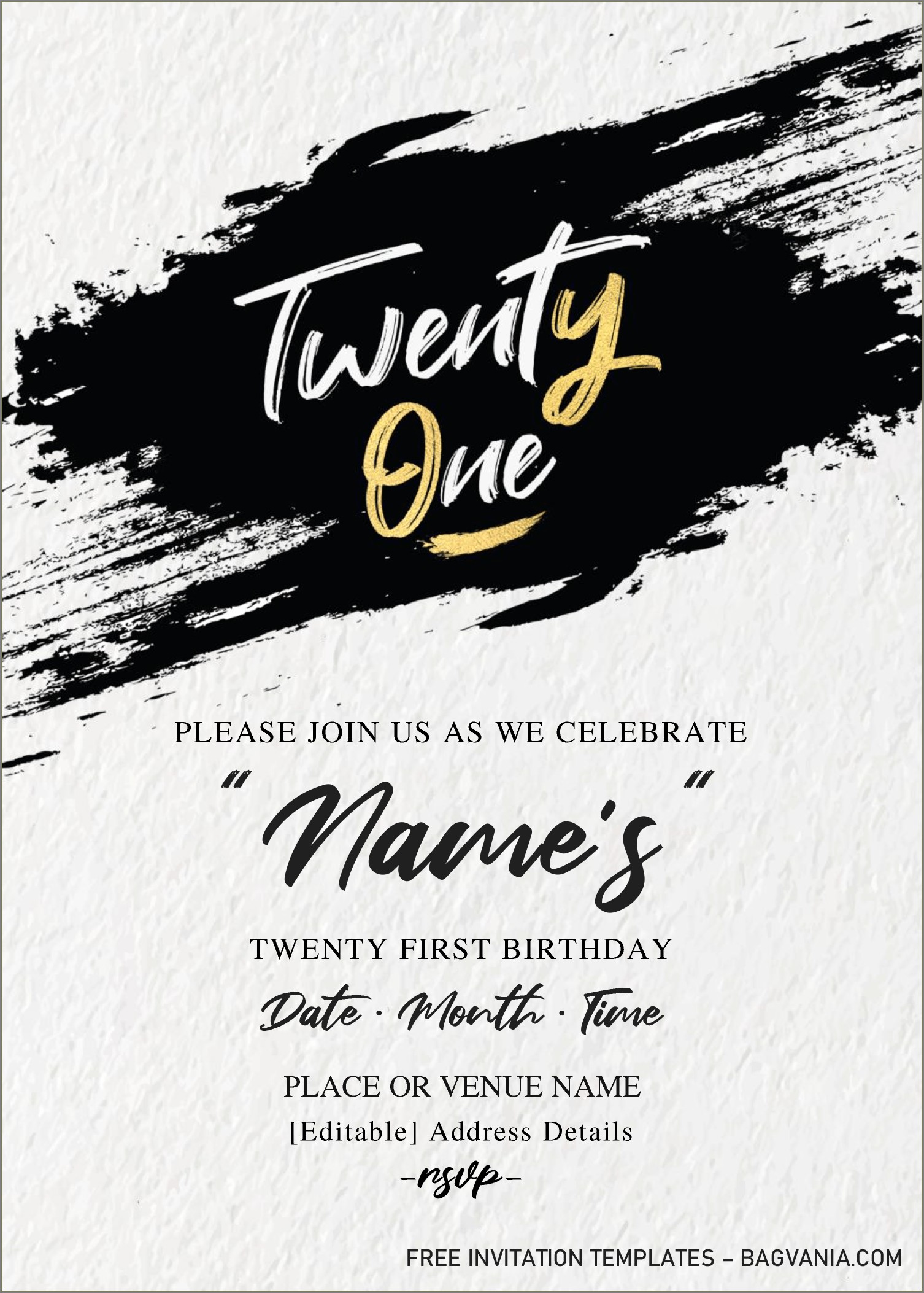 Free 21st Invitation Templates For Word