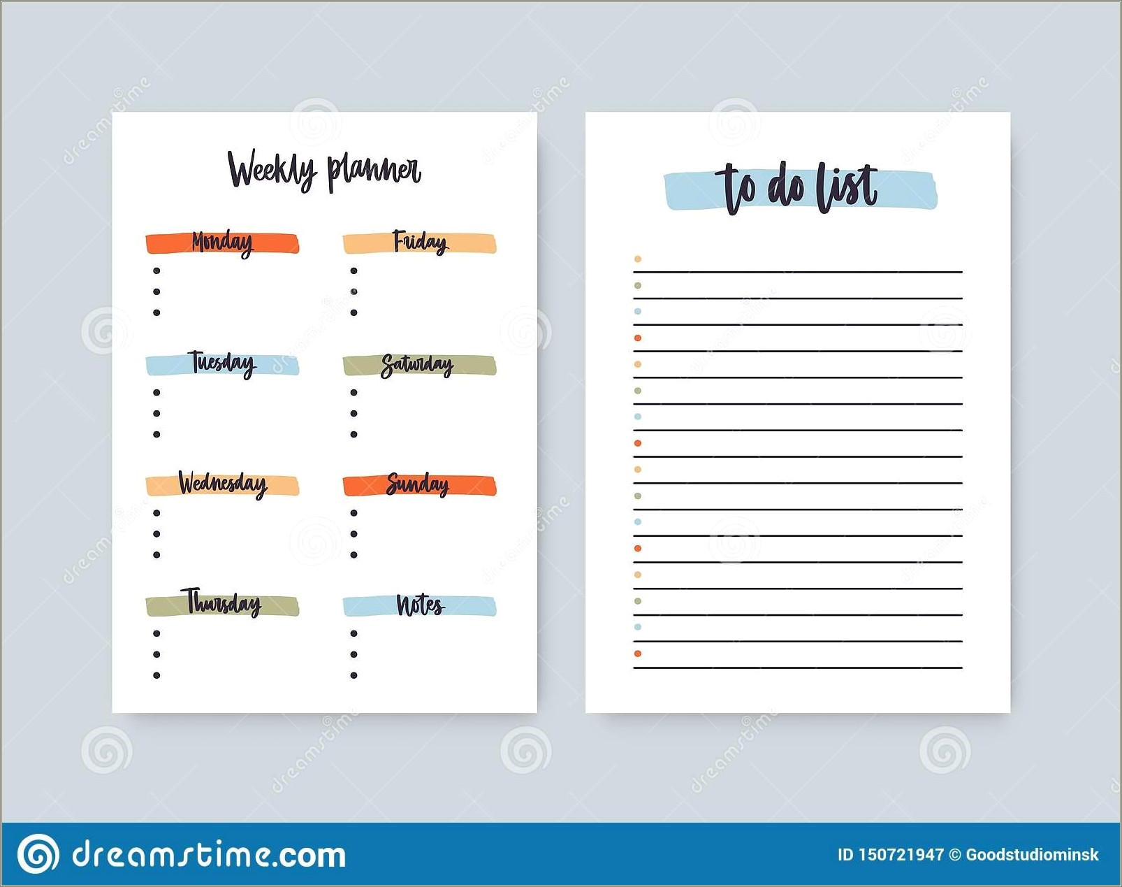 Free 5 Day Weekly List Template