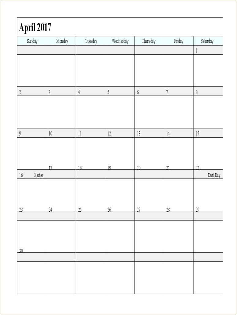 Free Academic Calendar Template 2017 18