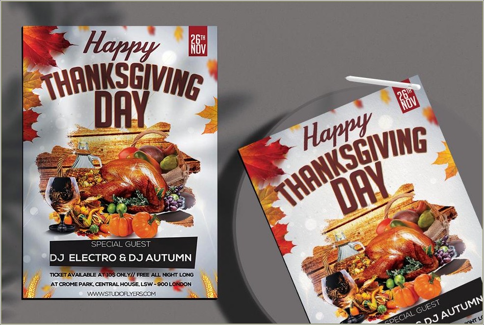 Free Adobe Flyer Template For Thanksgiving