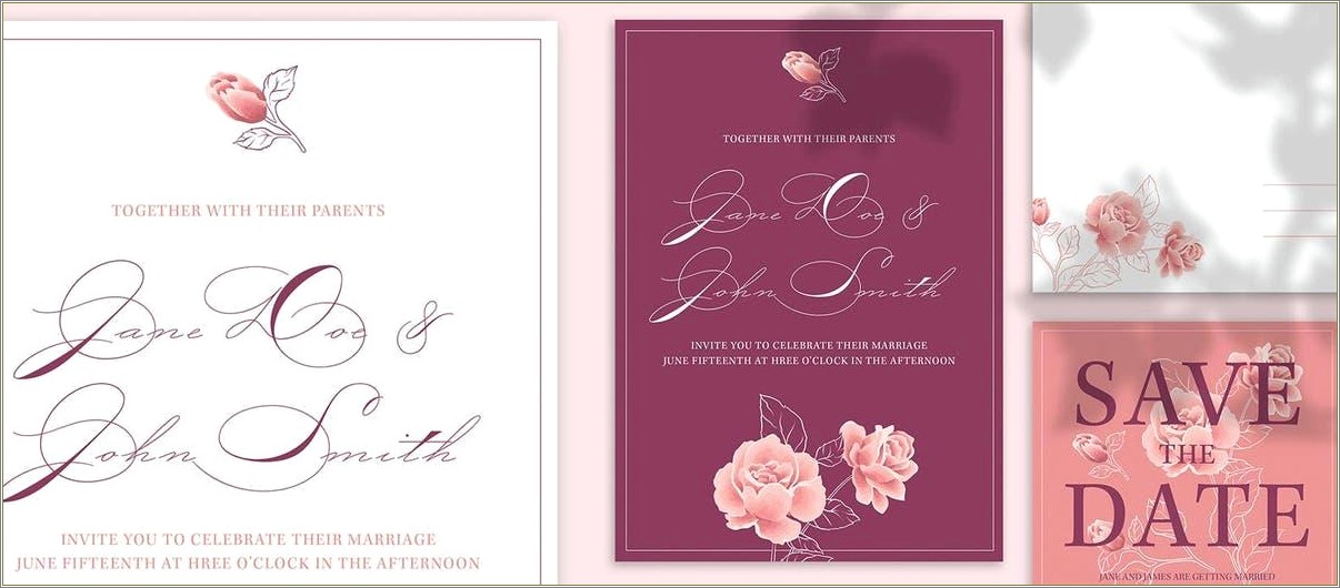Free Adobe Photoshop Wedding Invitation Templates