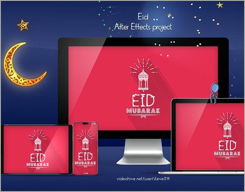 Free Ae Template Lantern Eid Mubarak