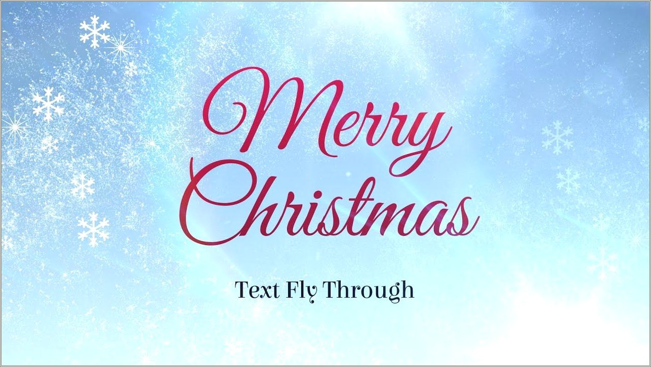 Free After Effects Template Christmas Snow