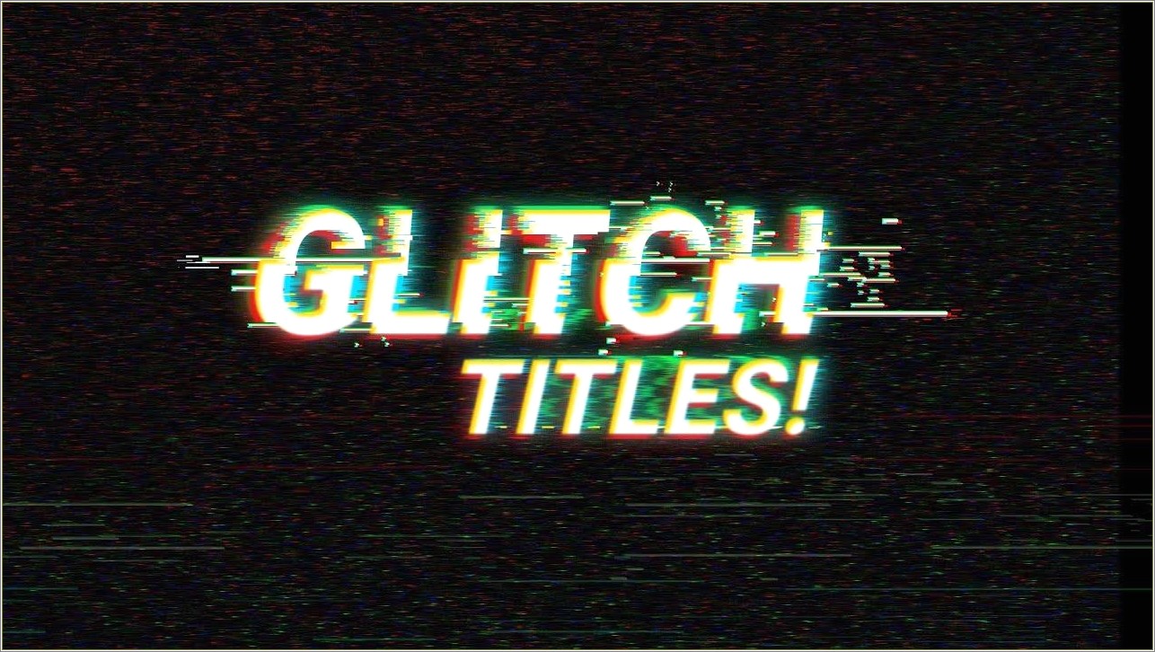 Free After Effects Templates Glitch Text