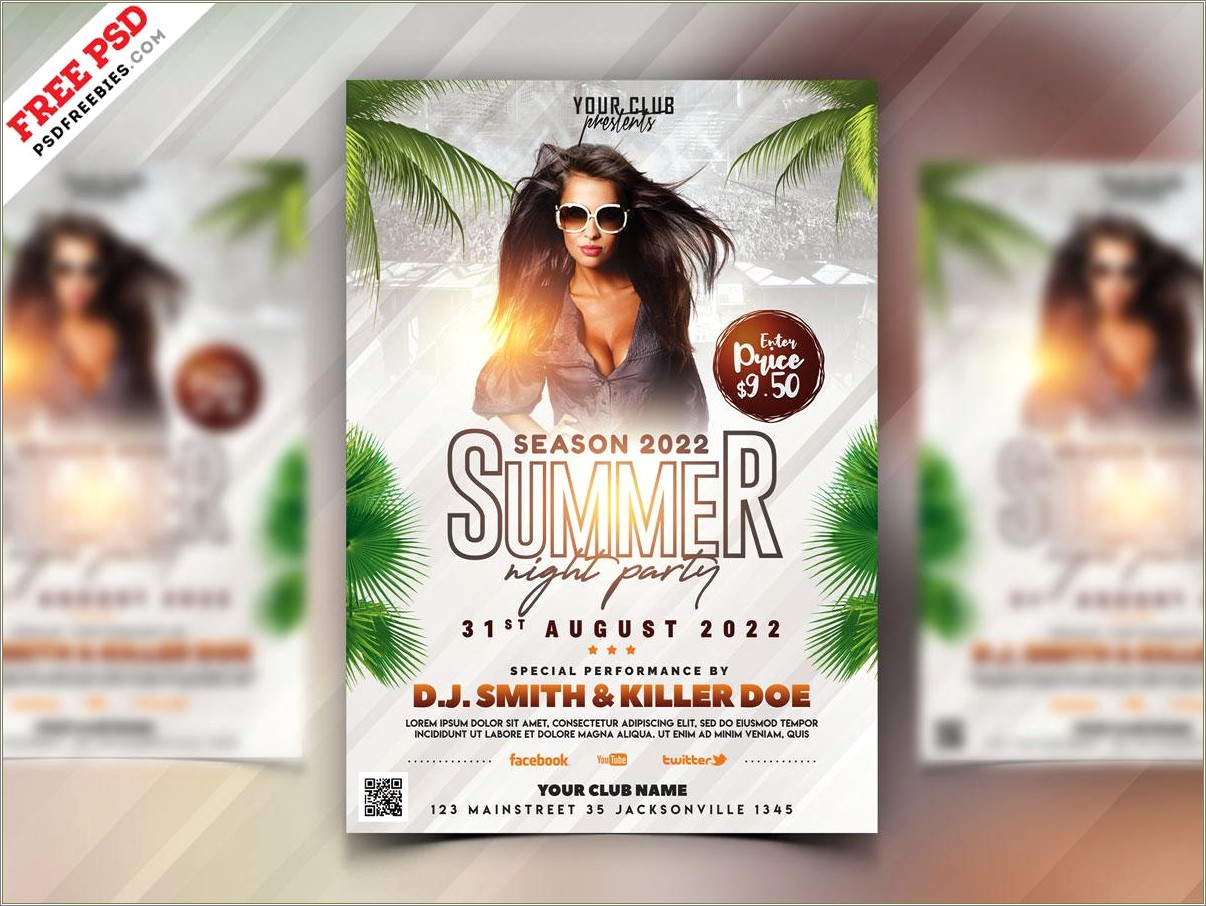 Free All White Party Flyer Templates