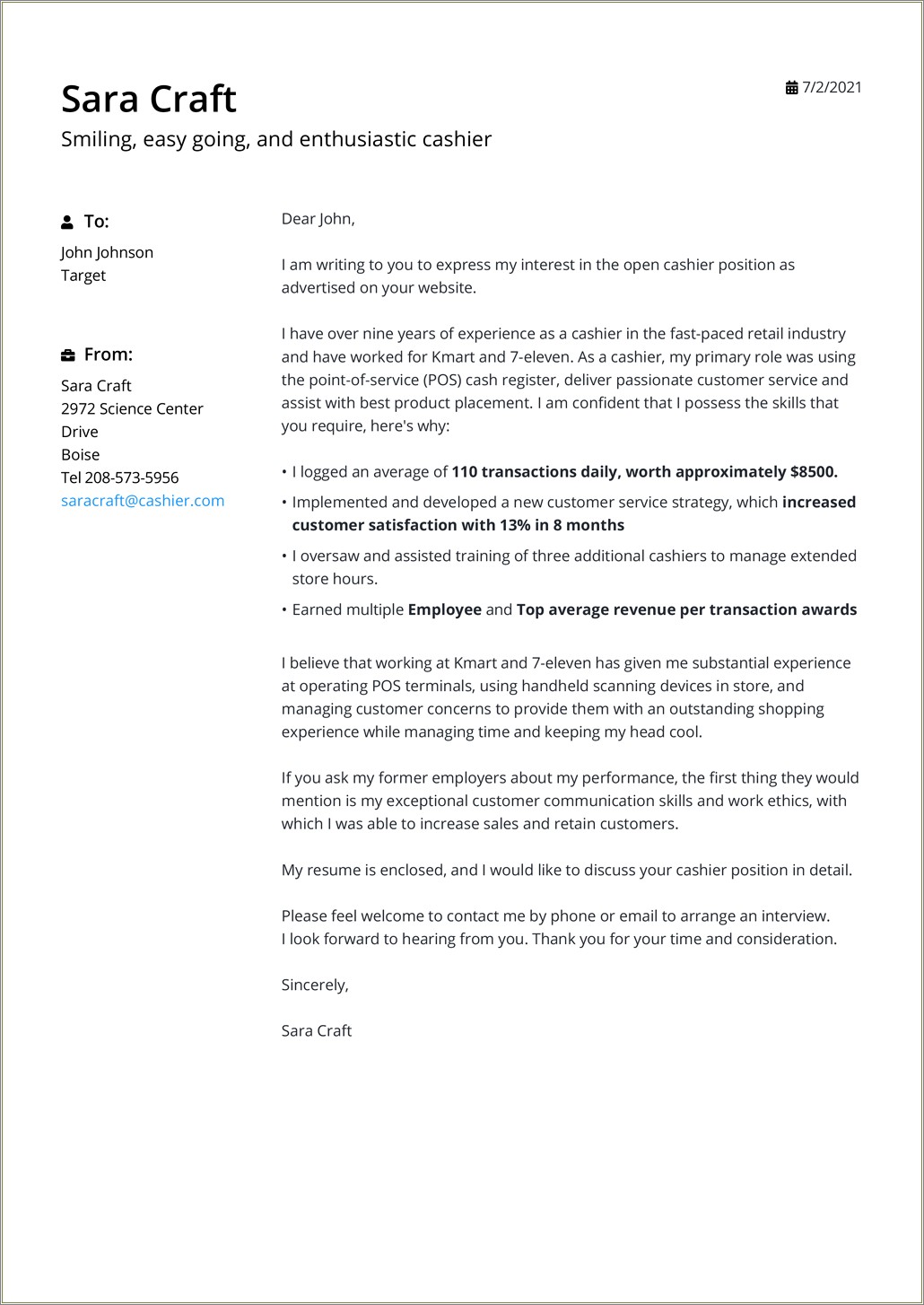 Free And Easy Cover Letter Templates