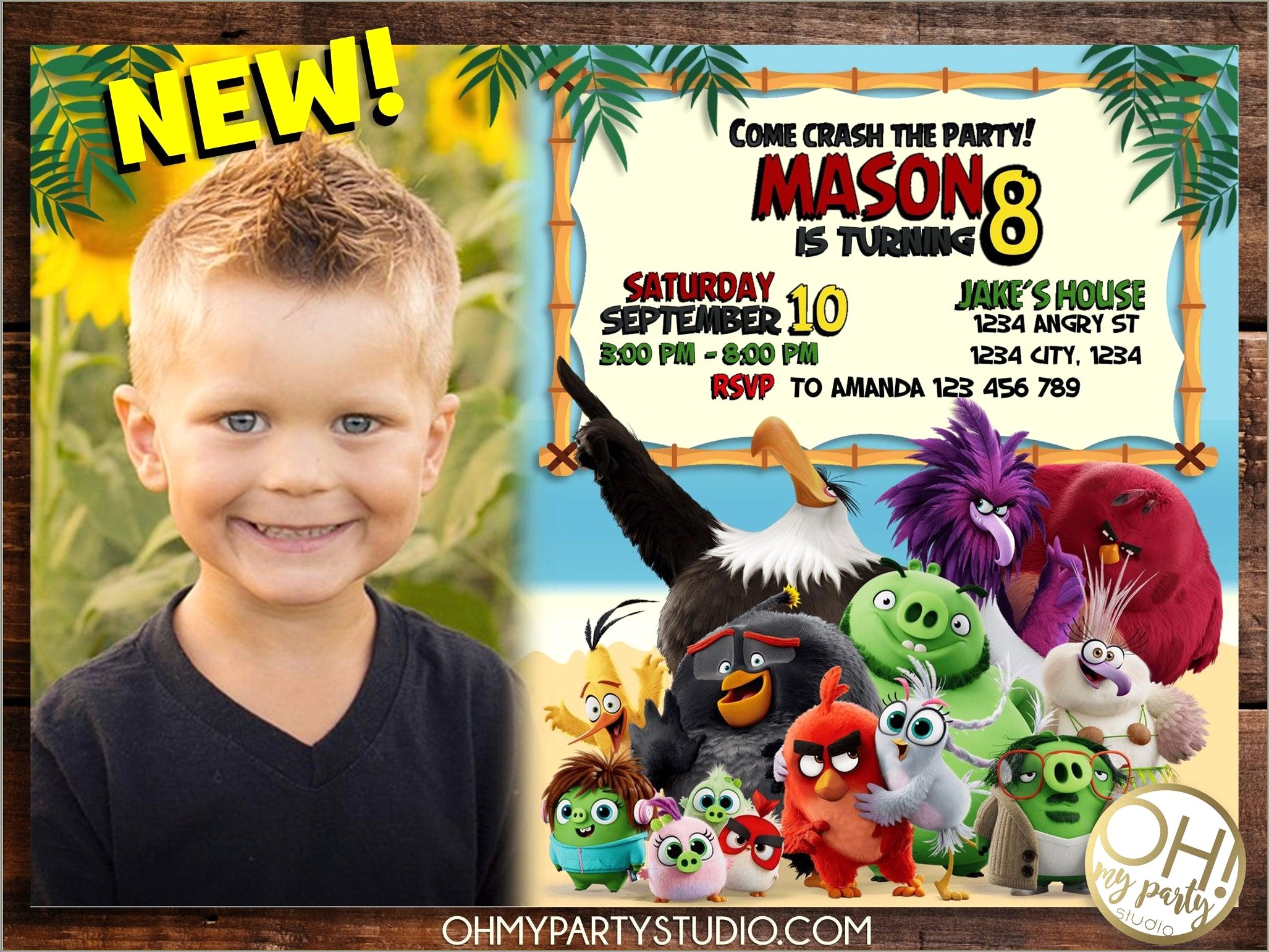Free Angry Birds Party Invitation Template