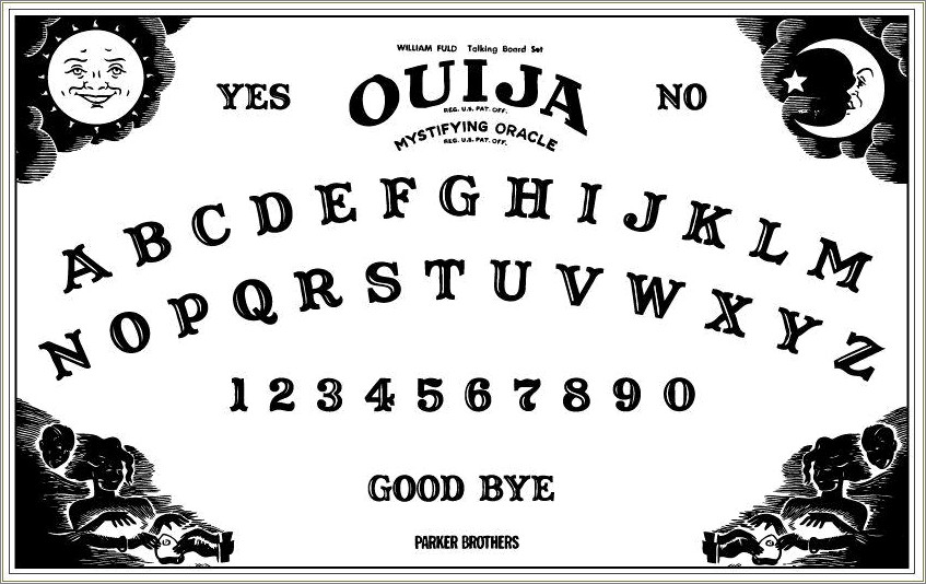 Free Animation Ouija Board Invitation Template