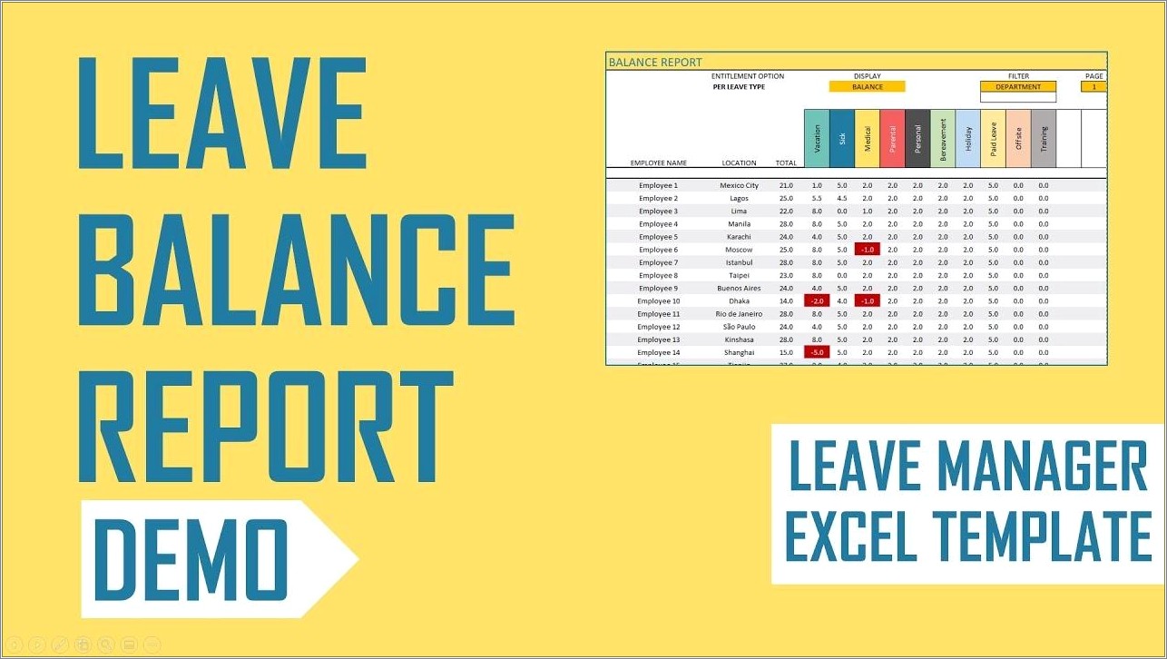 Free Annual Leave Record Template Excel