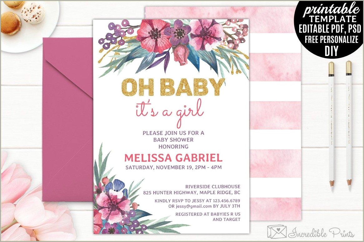 Free Baby Shower Flyer Templates Pdf