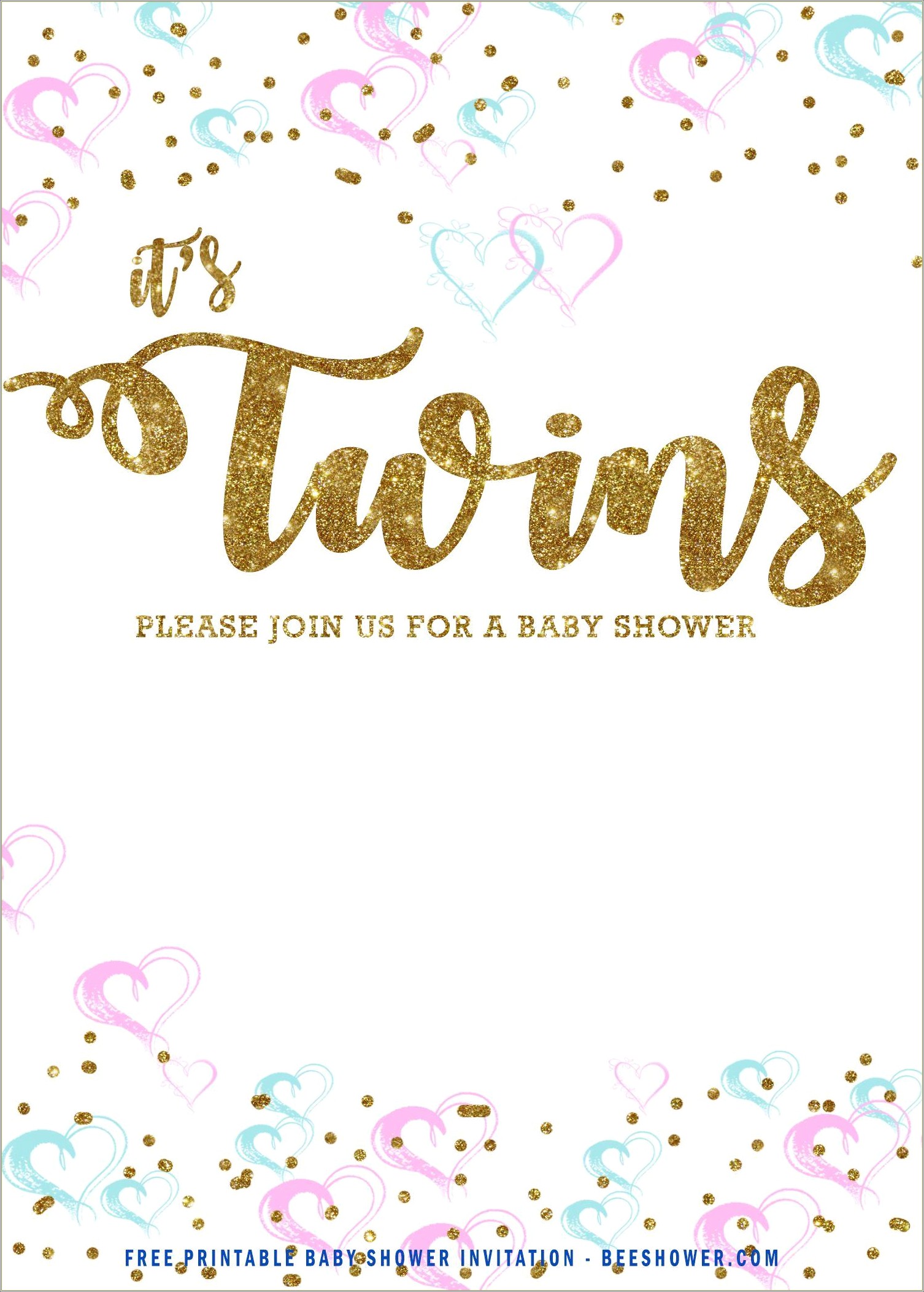 Free Baby Shower Templates For Twins