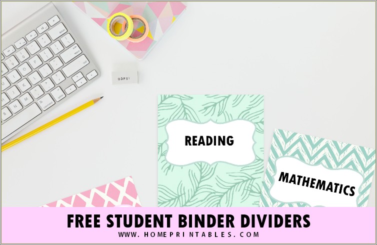 Free Binder Cover Template Middle School