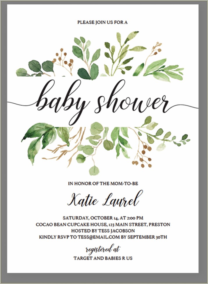 Free Bird Baby Shower Invitations Templates