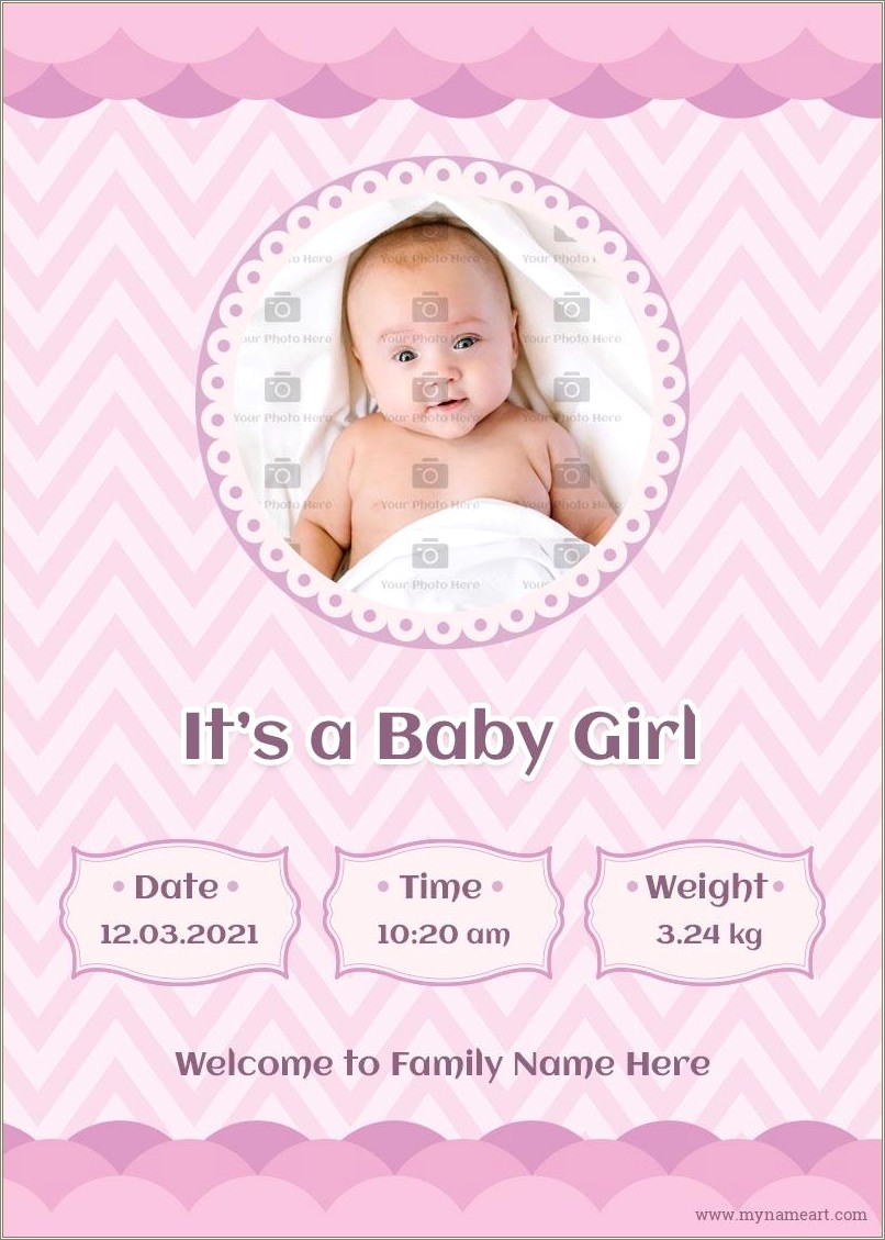 Free Birth Announcements Templates For Word