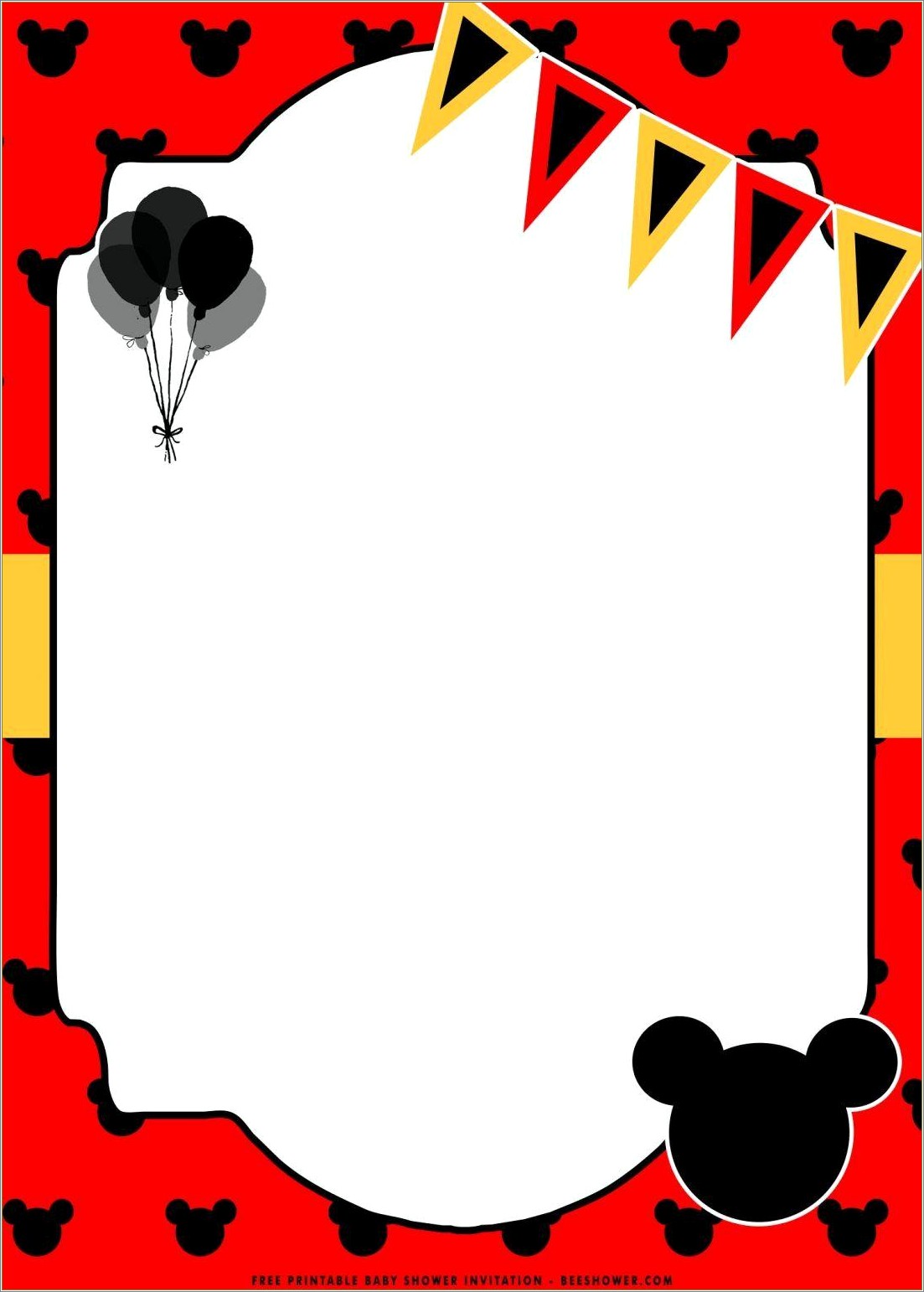 Free Birthday Invitation Templates Mickey Mouse