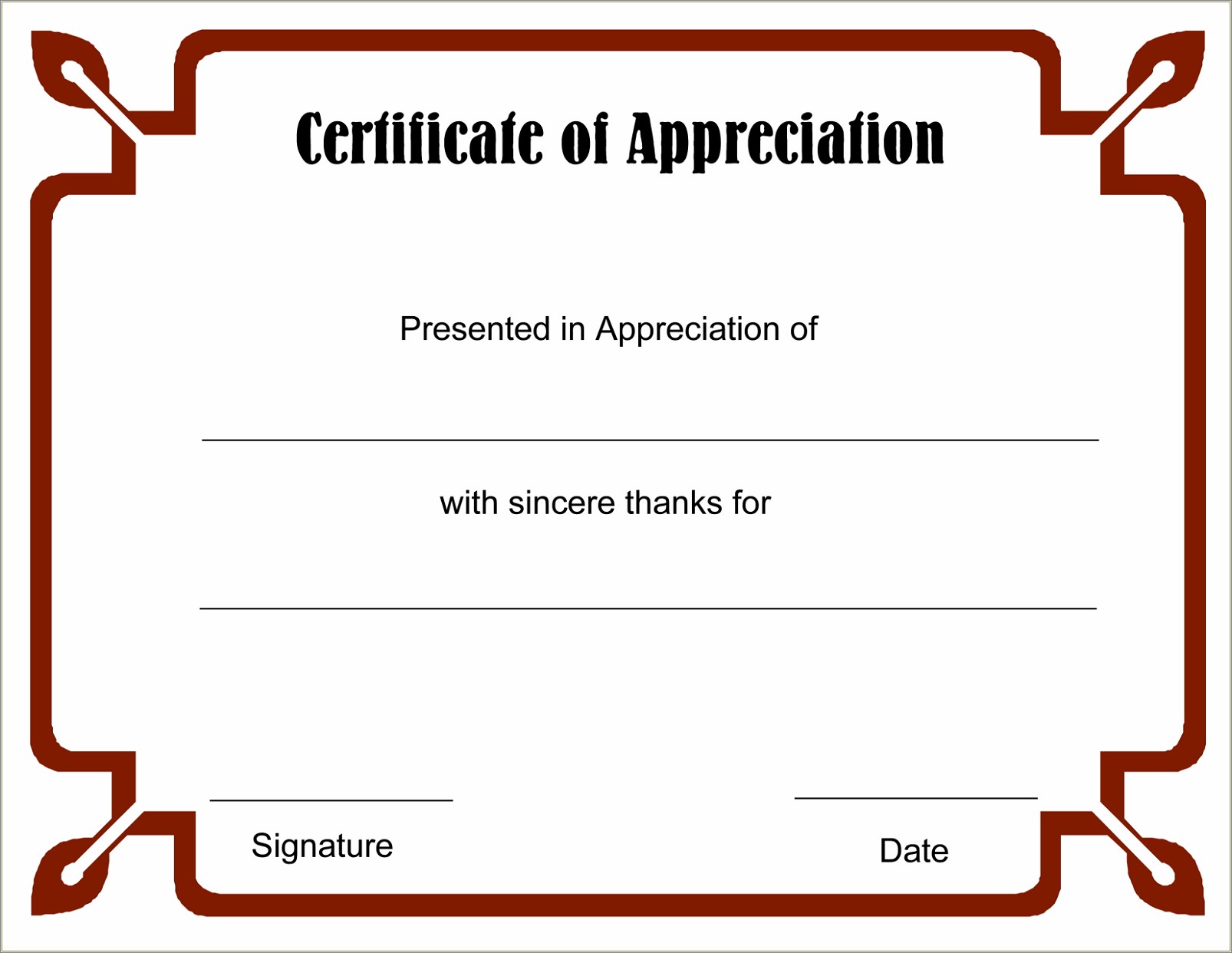 Free Blank Certificate Of Completion Template