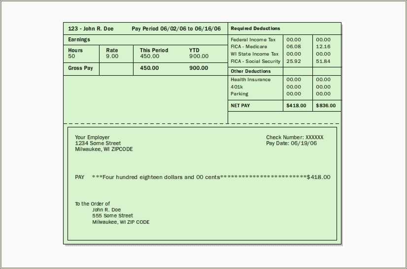 Free Blank Pay Stubs Template Pdf