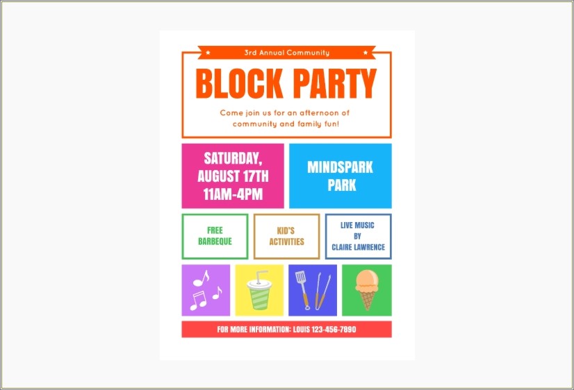 Free Block Party Event Flyer Templates