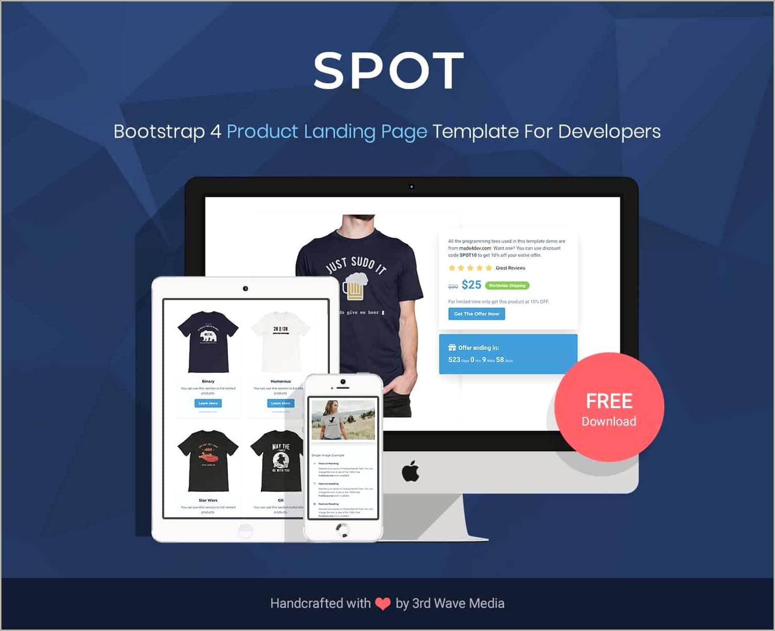 Free Bootstrap Template For Product Page