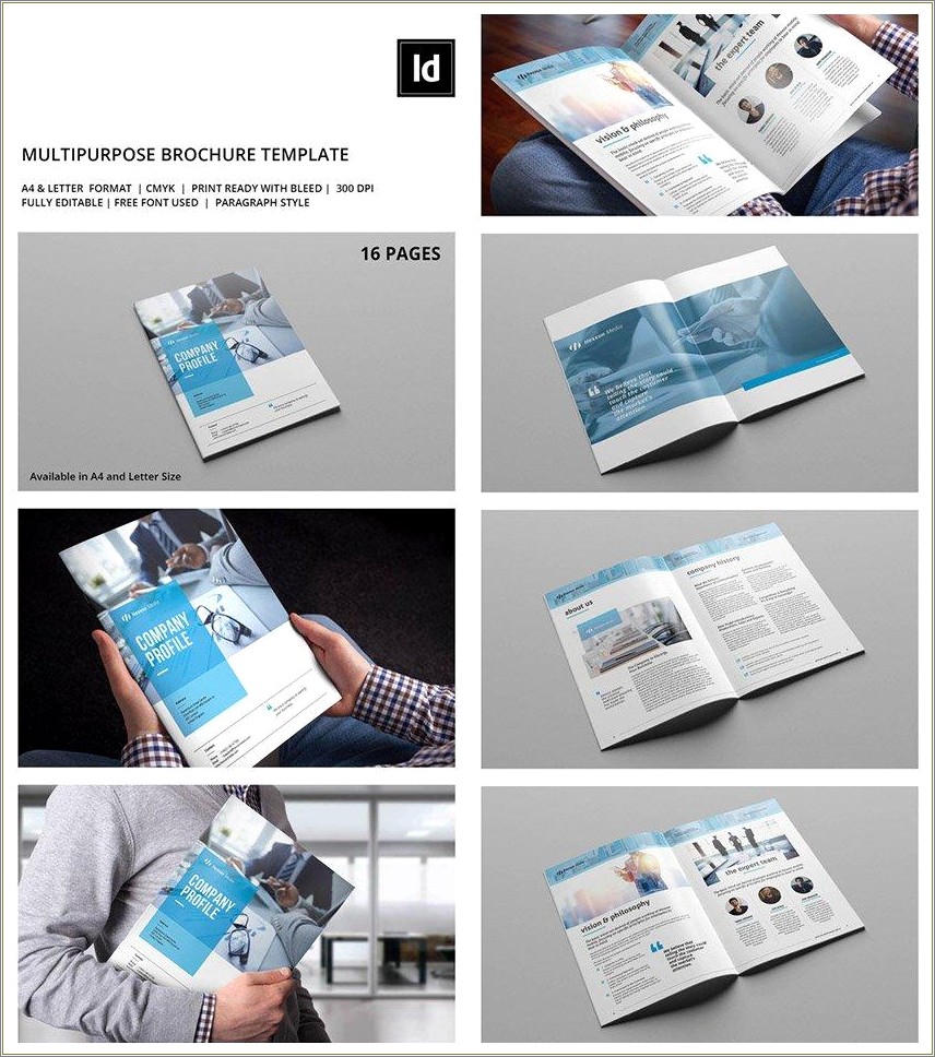 Free Brochure Template With Print Bleed