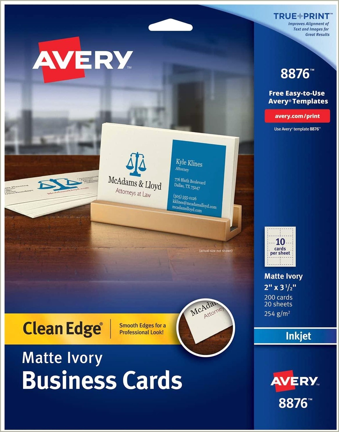 Free Business Card Template Avery 8876