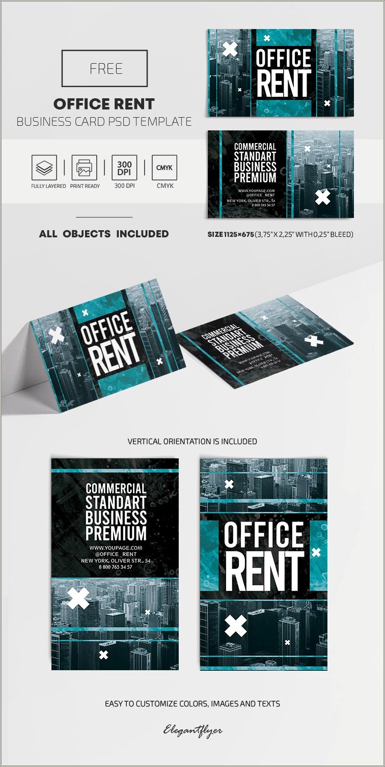 Free Business Card Template For Office Resume Example Gallery