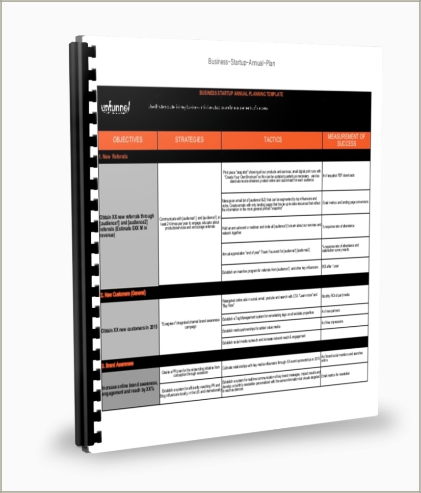 Free Business Plan Excel Template Download