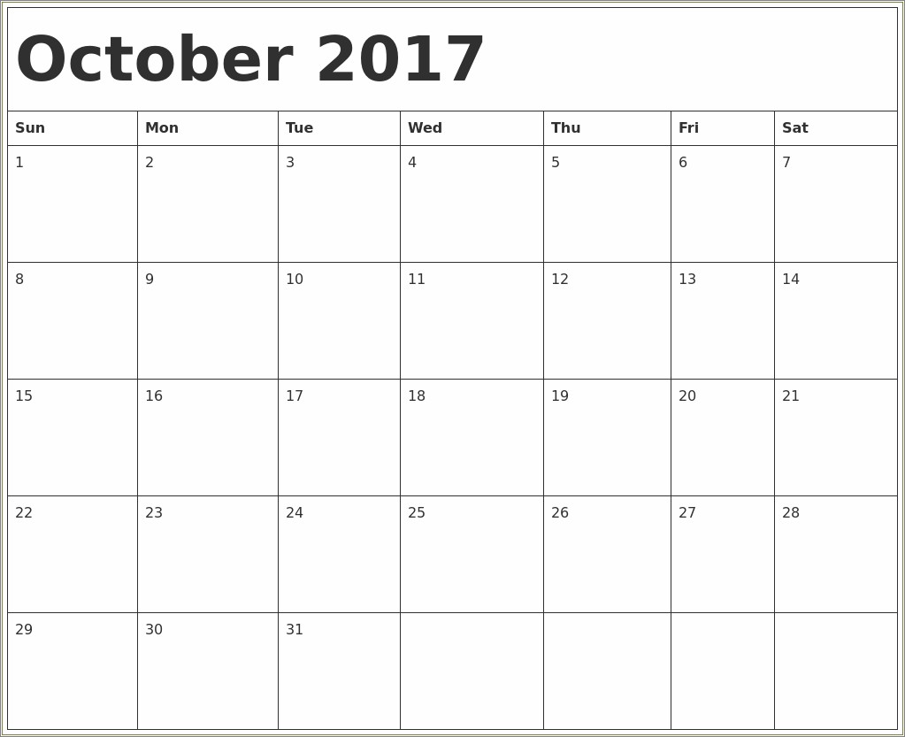 Free Calendar Template With Holidays 2017