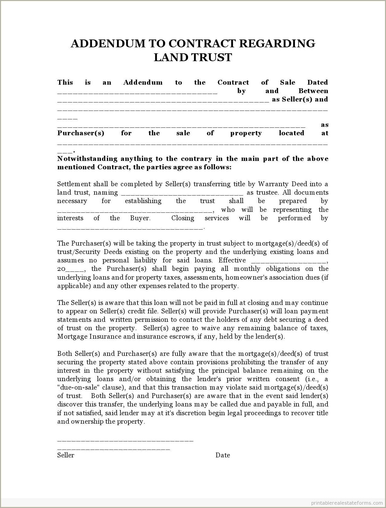 Free California Land Trusts Document Templates