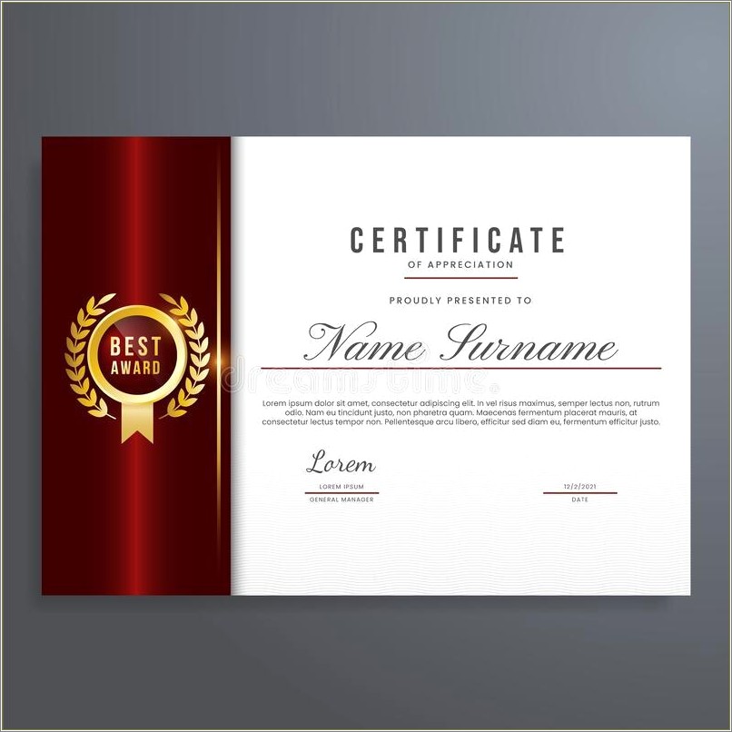 Free Certificate Seal Color Page Template