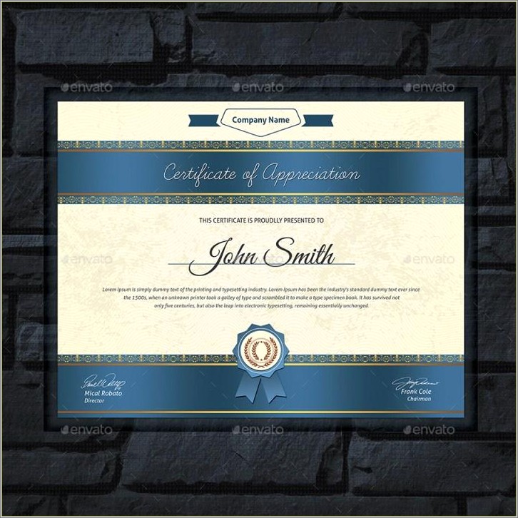 Free Certificate Templates In Psd Format