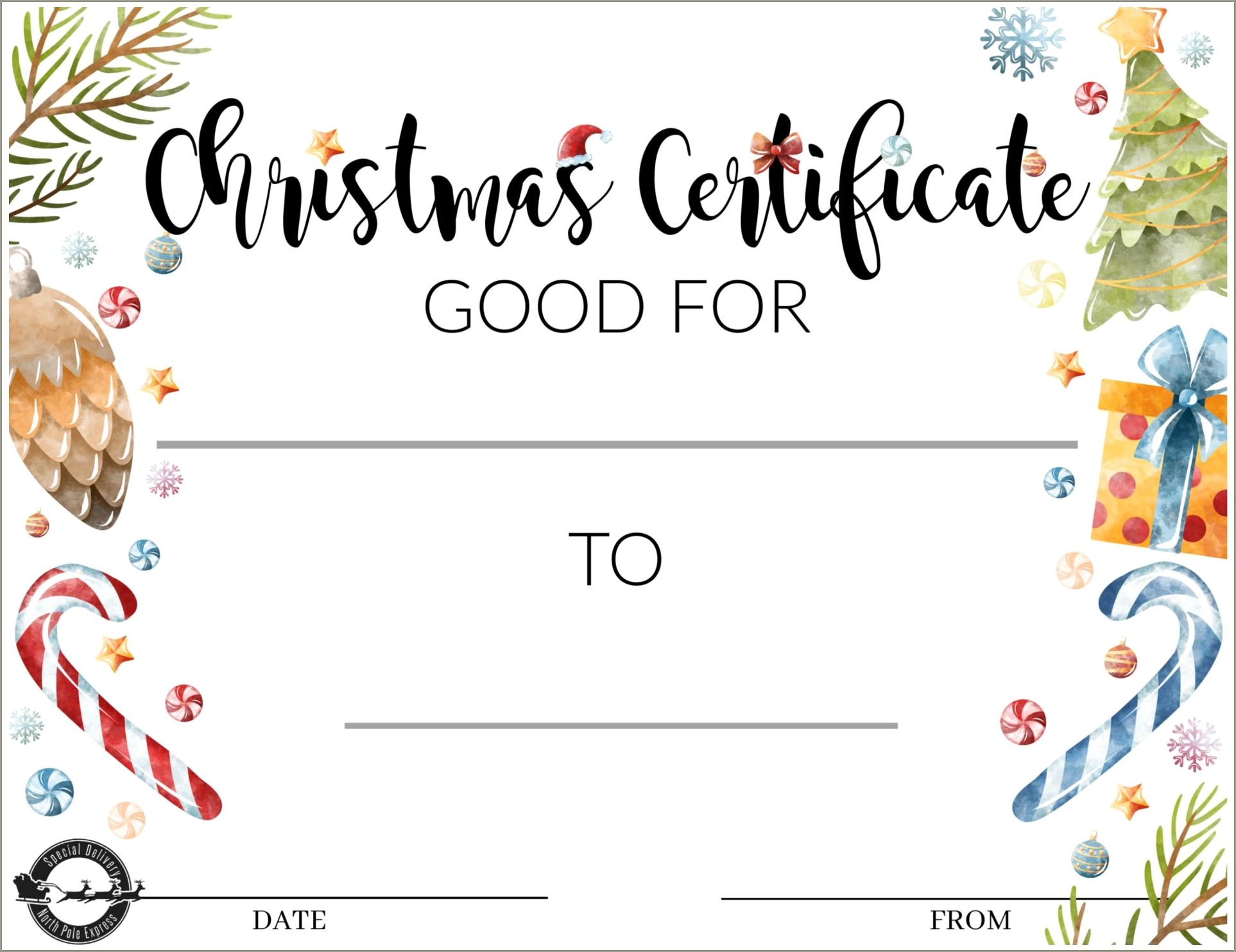 Free Christmas Gift Certificate Template Downloads