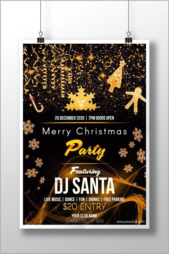 Free Christmas Party Invitation Template Psd Resume Example Gallery