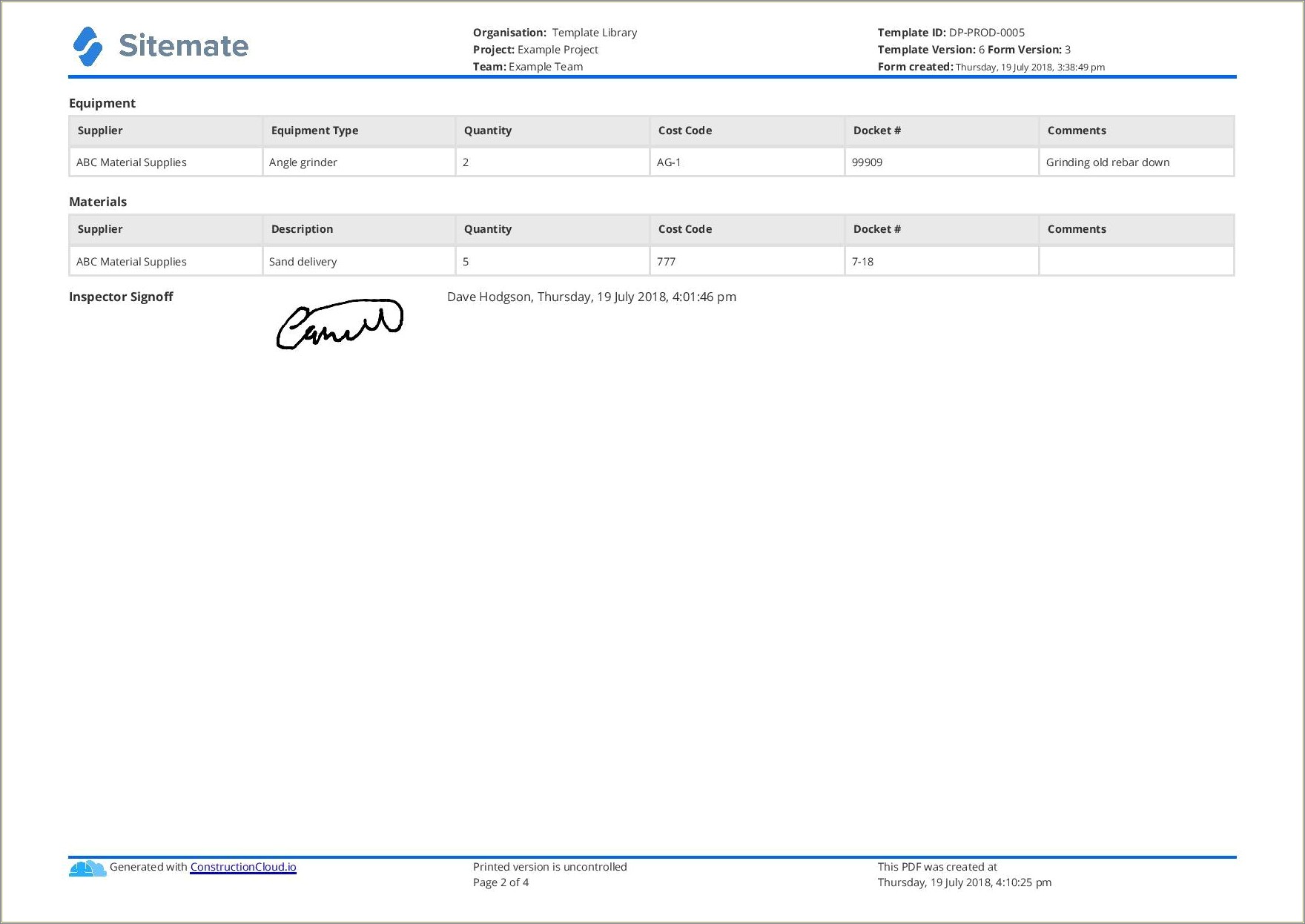 Free Construction Daily Log Sheet Template