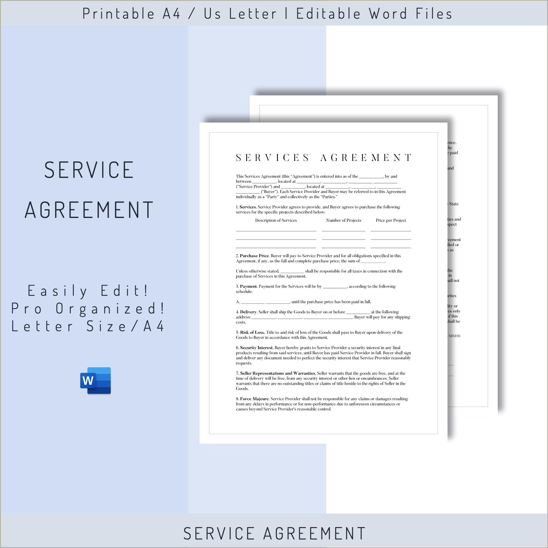 Free Contract For Services Template Australia