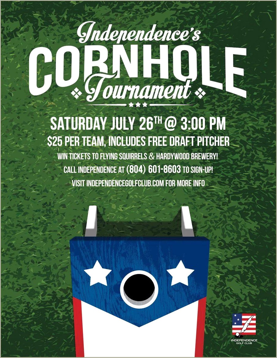 Free Corn Hole Tournament Invitations Templates
