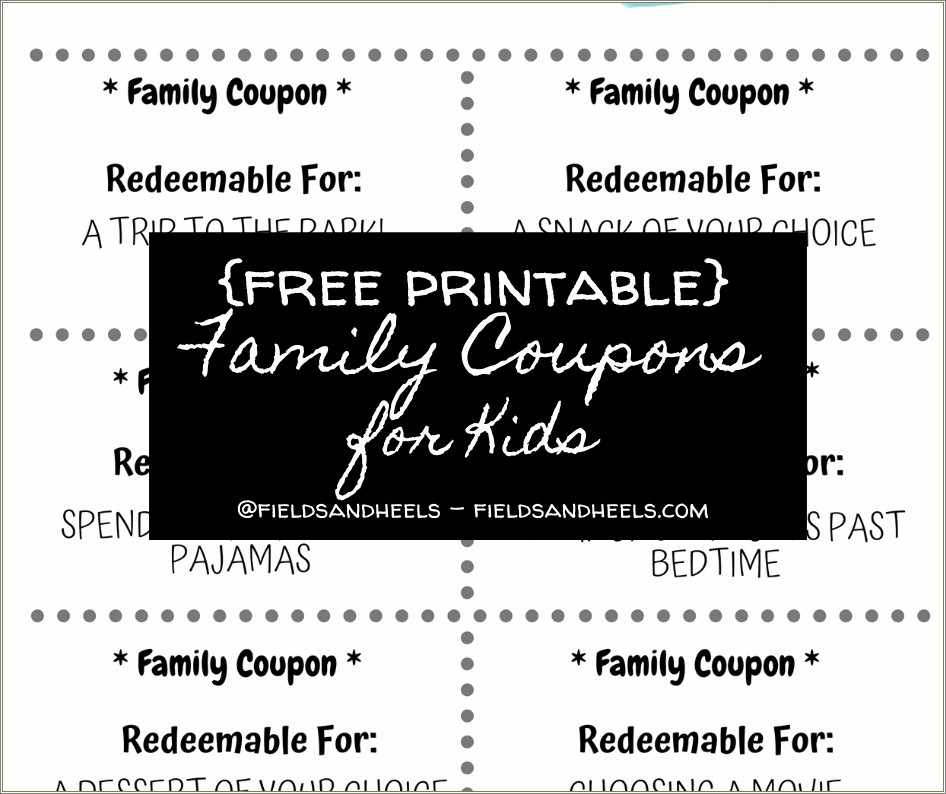 Free Coupon Book Template For Kids