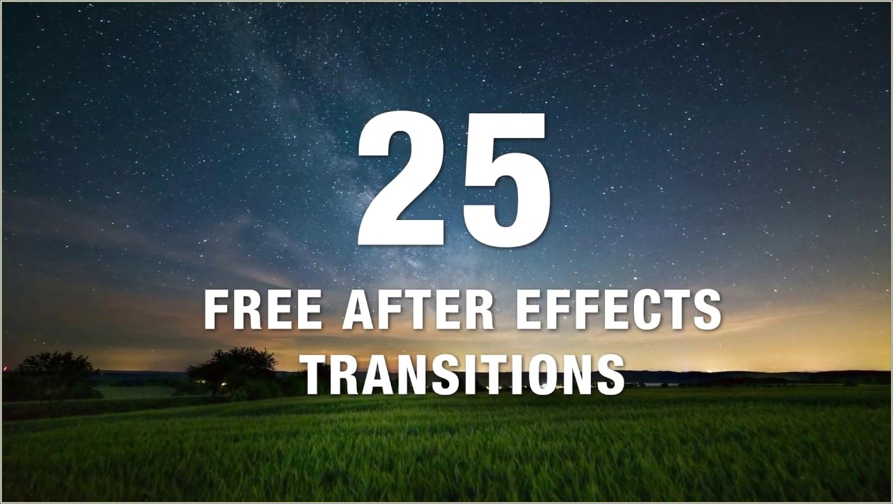 Free Cs6 After Effects Transition Templates