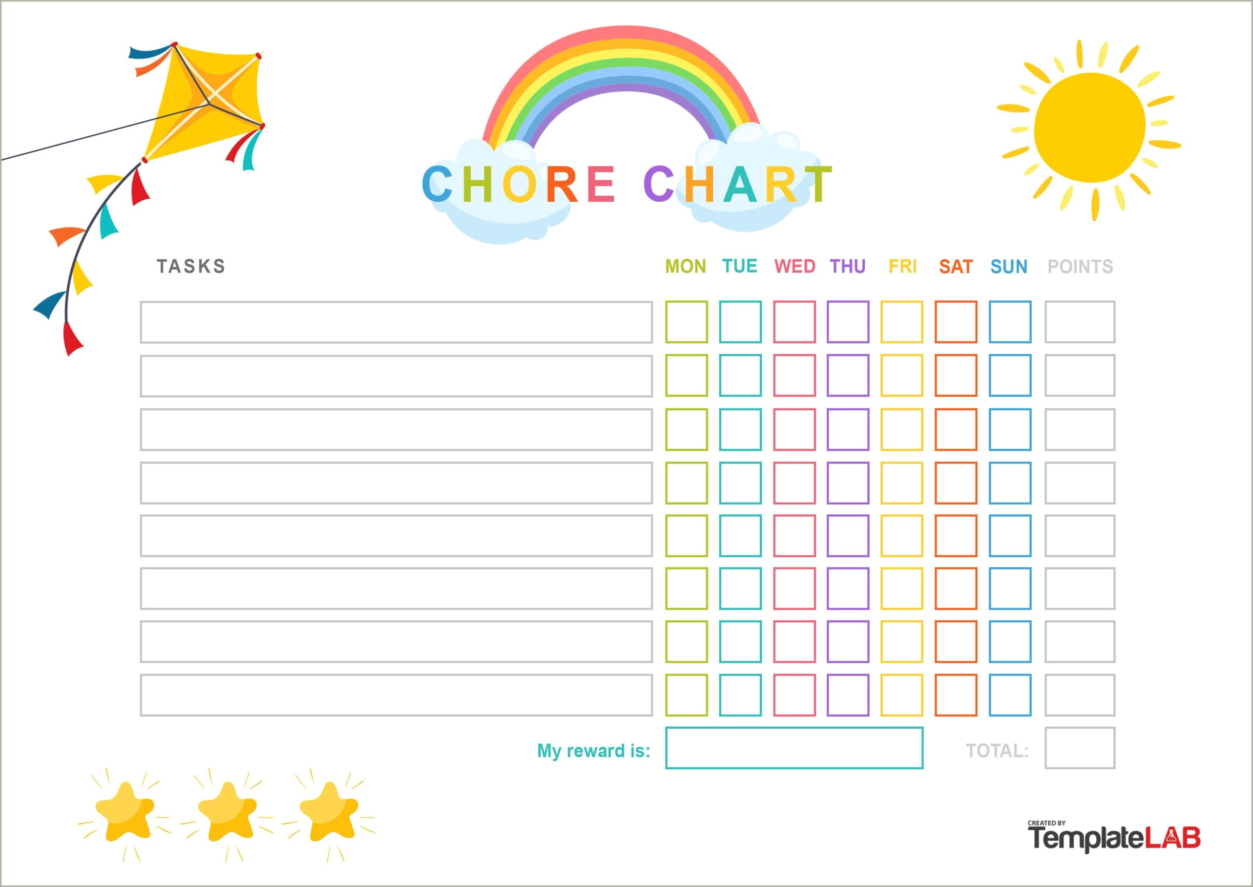 Free Customizable Kids Chore Chart Template