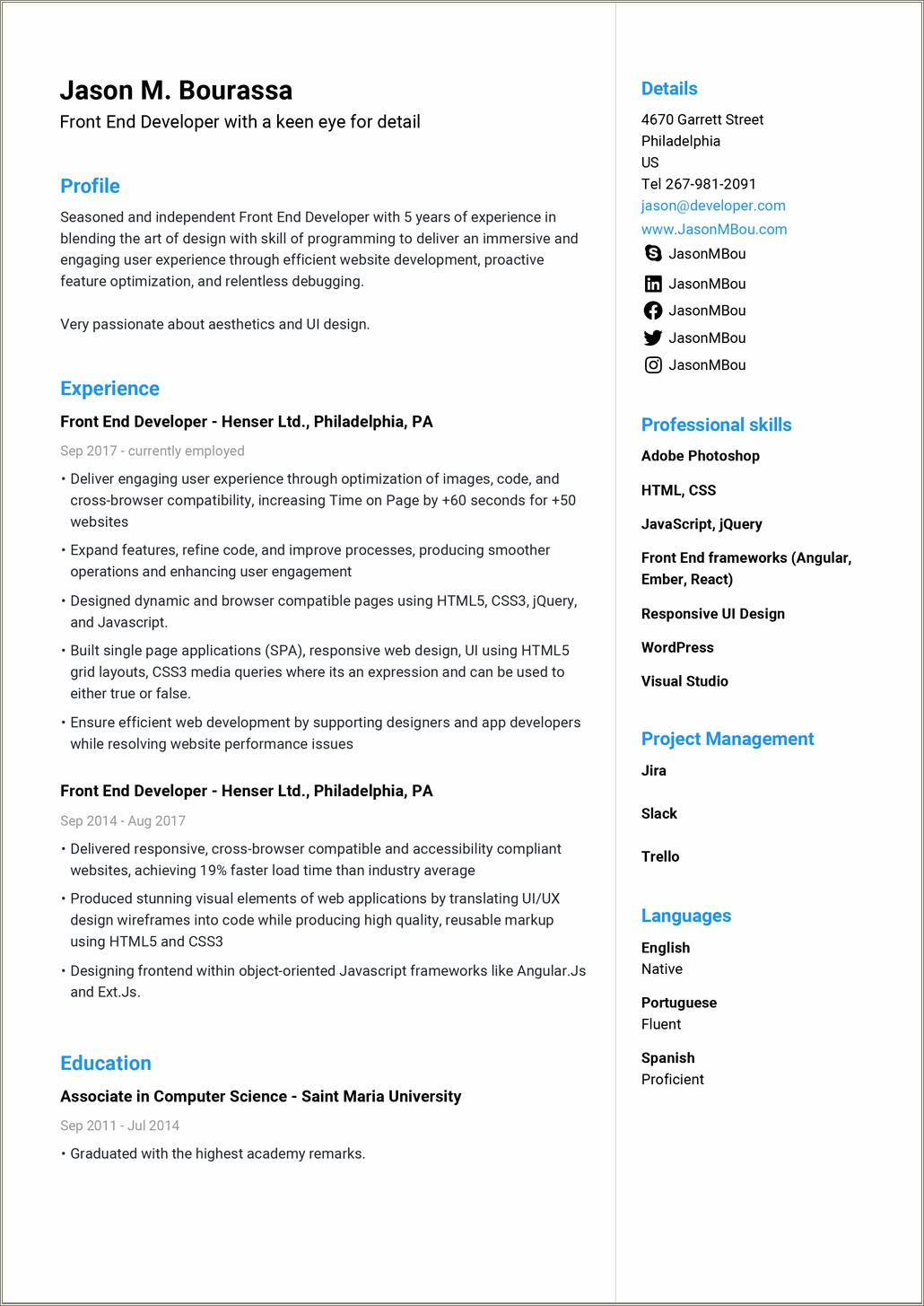 Free Cv Template For Internship Download