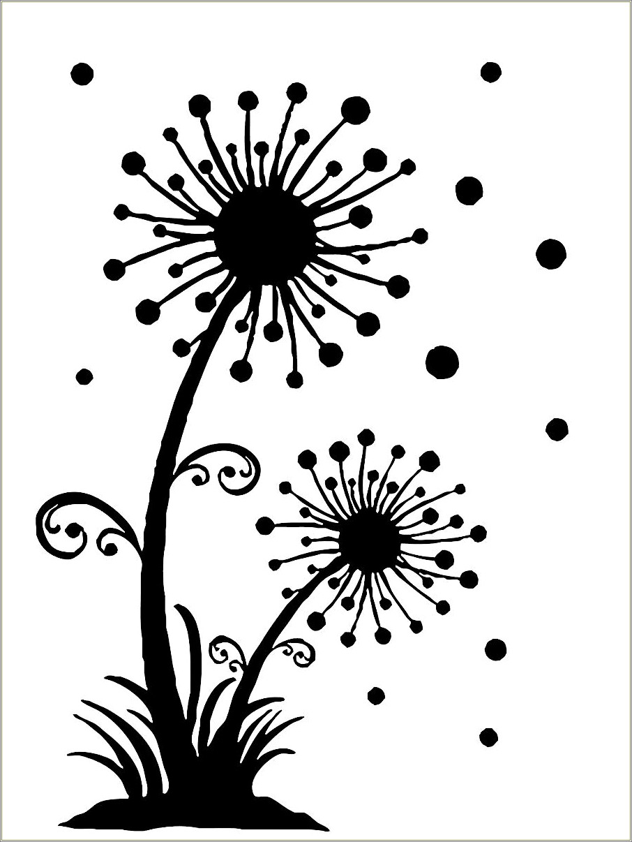 Free Dandelion Child's Cutouts Template