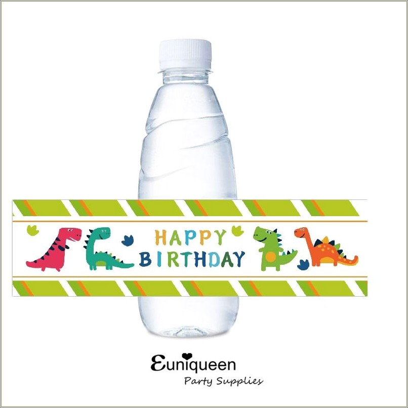 Free Dinosaur Water Bottle Label Template