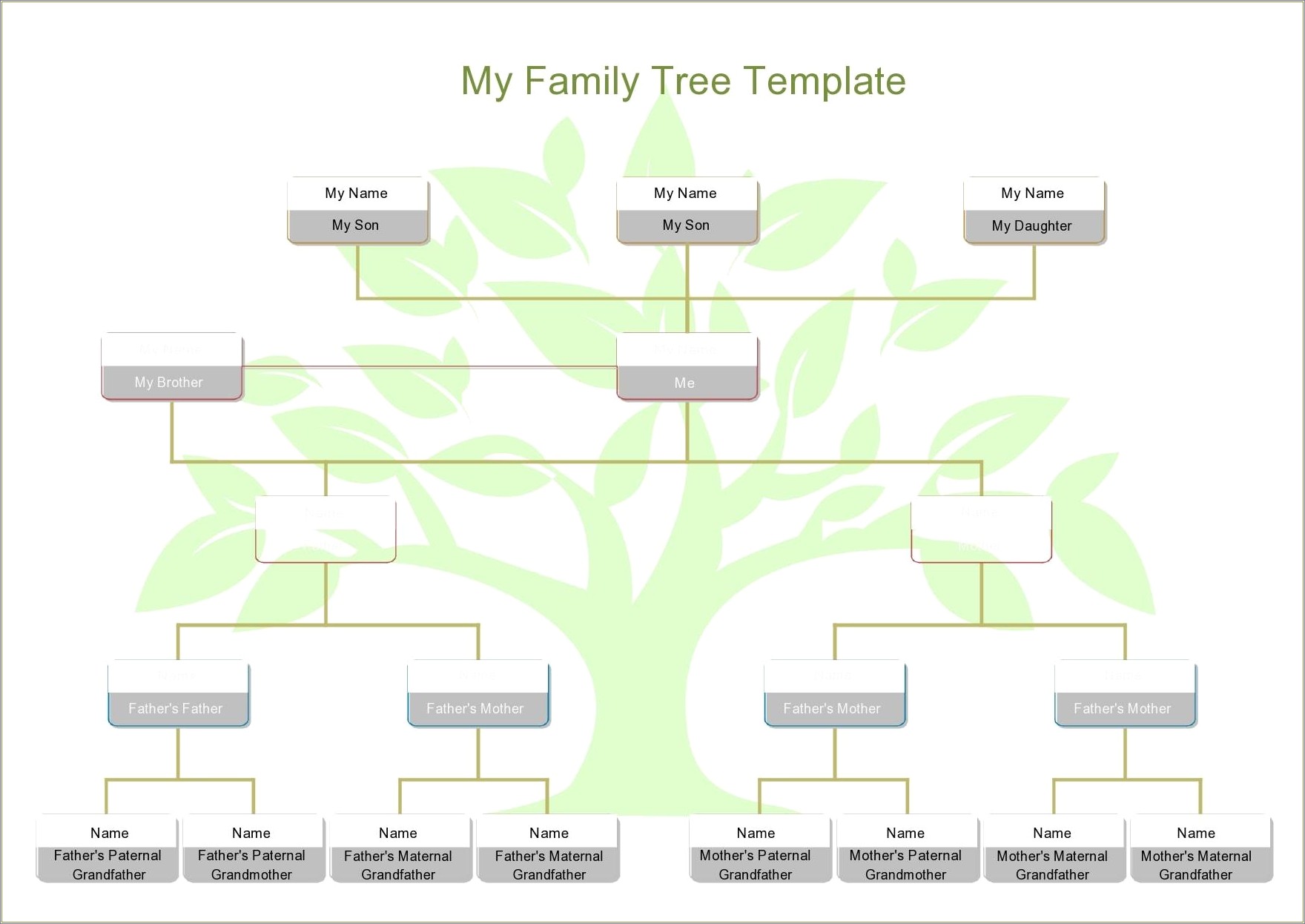 Free Download Simple Family Tree Template