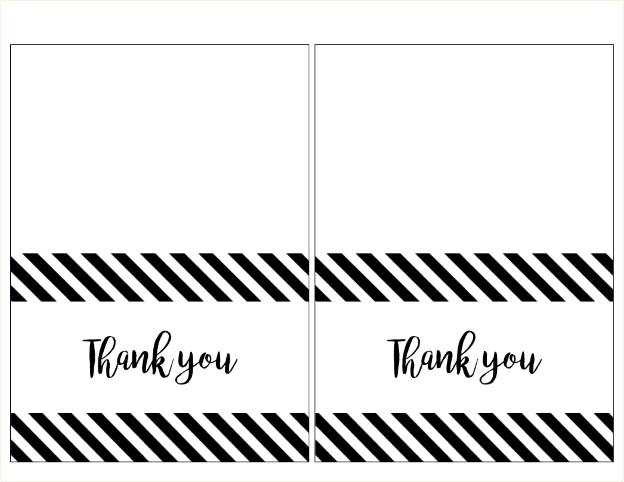 Free Downloadable Thank You Card Template