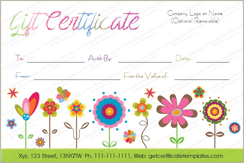 Free Downloads For Gift Certificate Templates