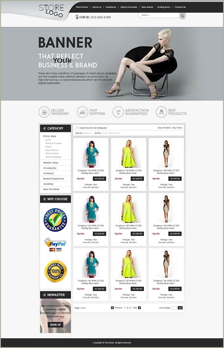Free Ebay Clothing Template With Logo