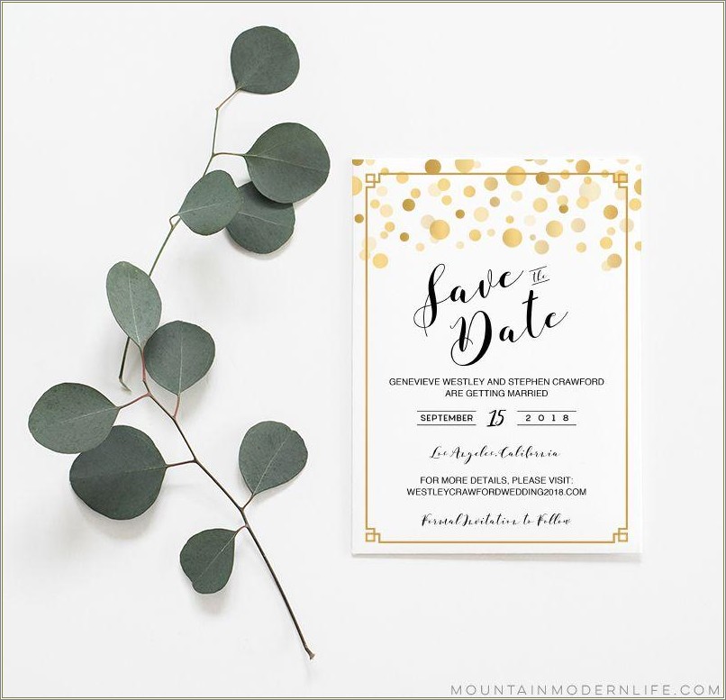 Free Email Template Save The Date